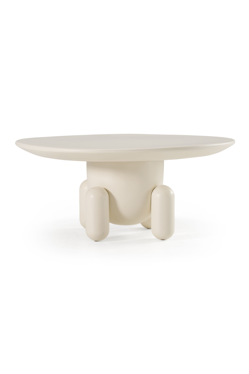 White Gloss Round Coffee Table | OROA Modern Gabby | Oroa.com