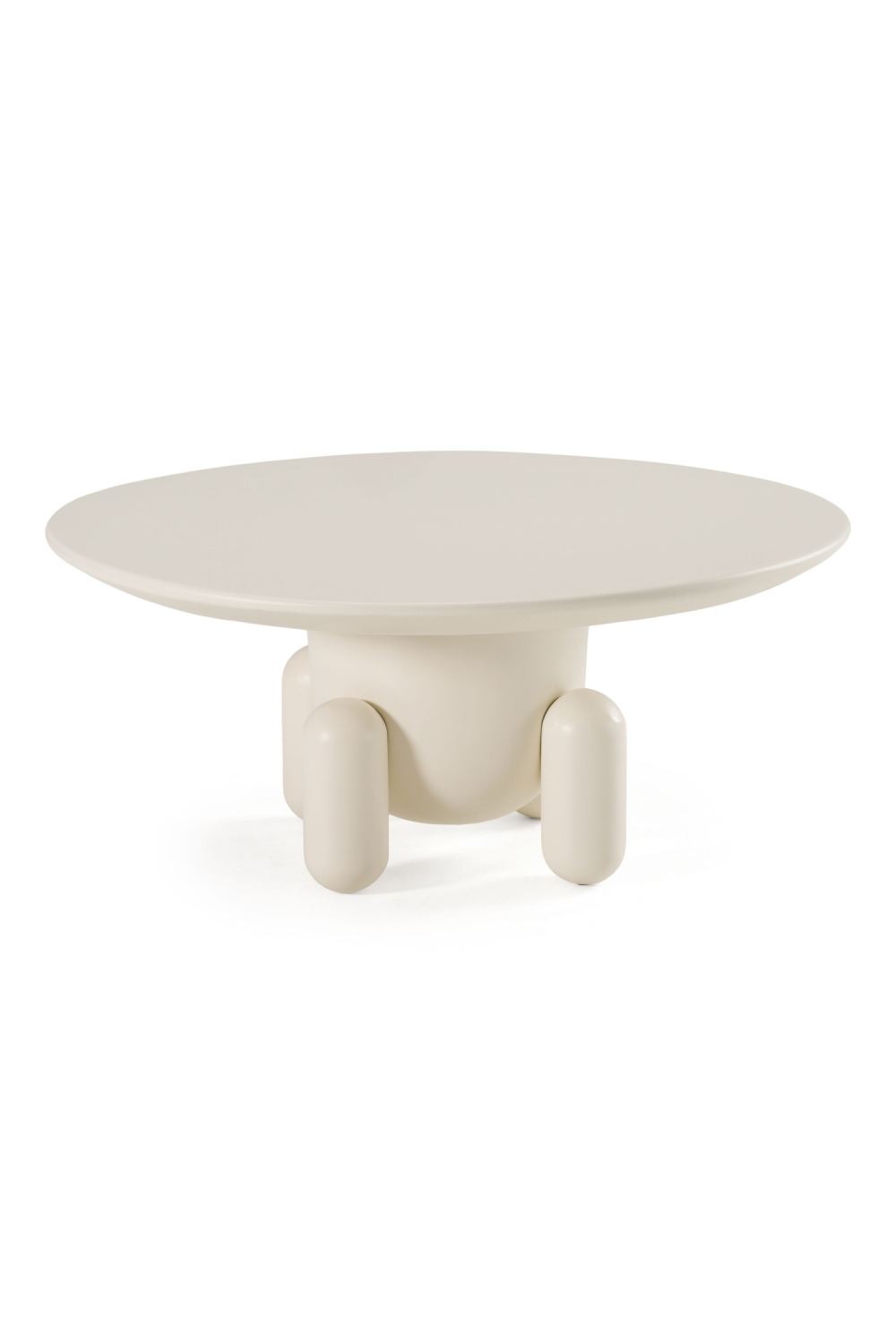 White Gloss Round Coffee Table | OROA Modern Gabby | Oroa.com