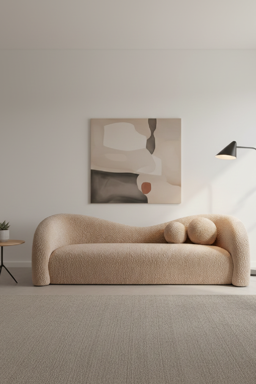 Wavy Back 4-Seater Sofa – Calico – alternate view 7