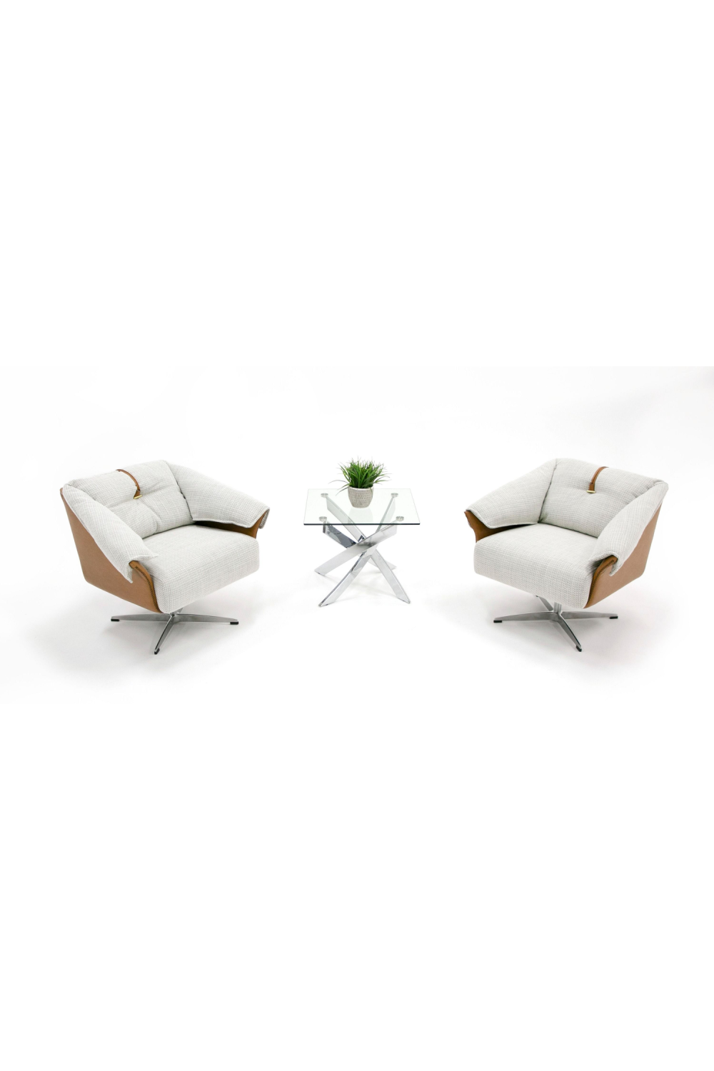 Light Gray Swivel Accent Chair – Ohio – alternate view 6