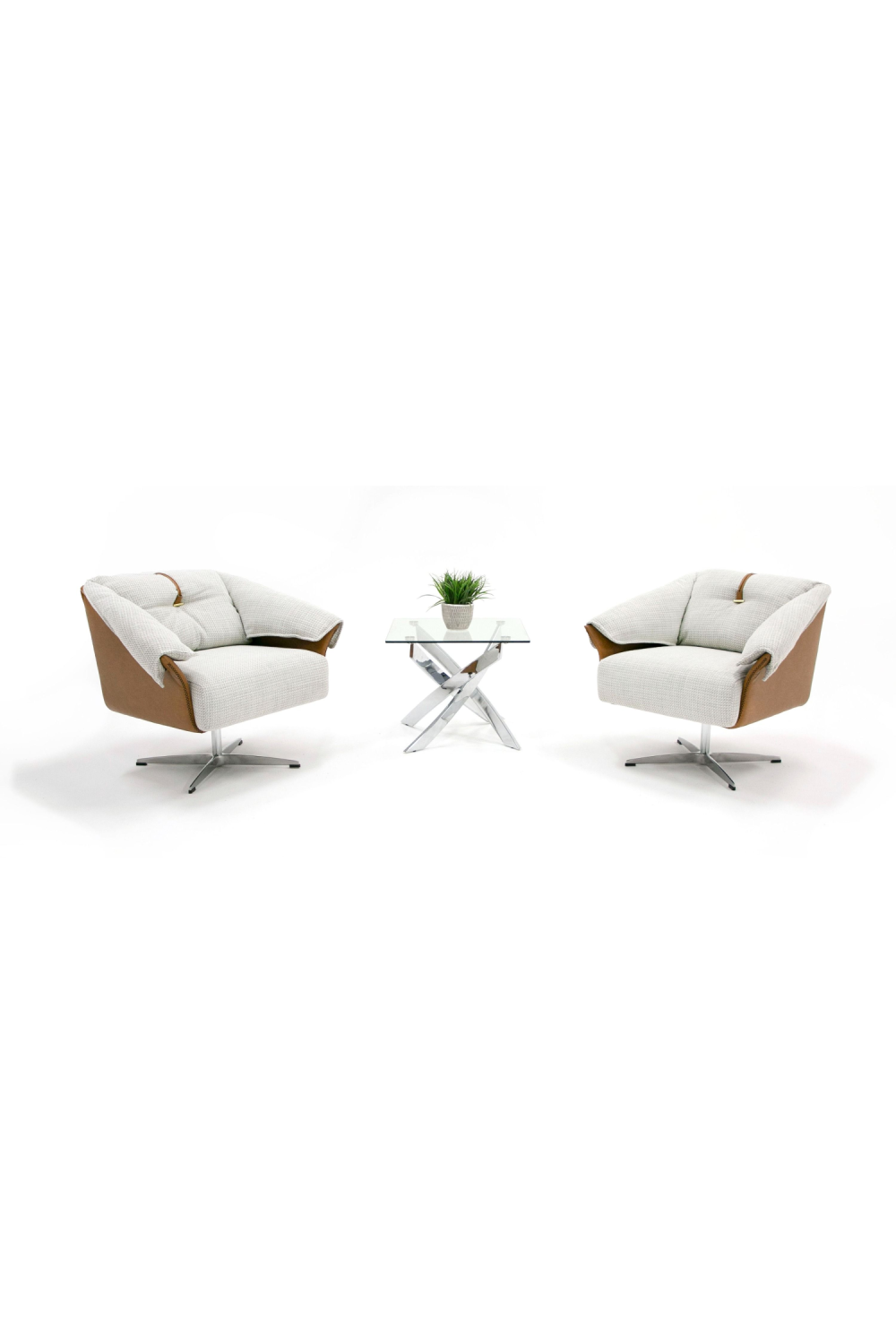 Light Gray Swivel Accent Chair – Ohio – alternate view 5