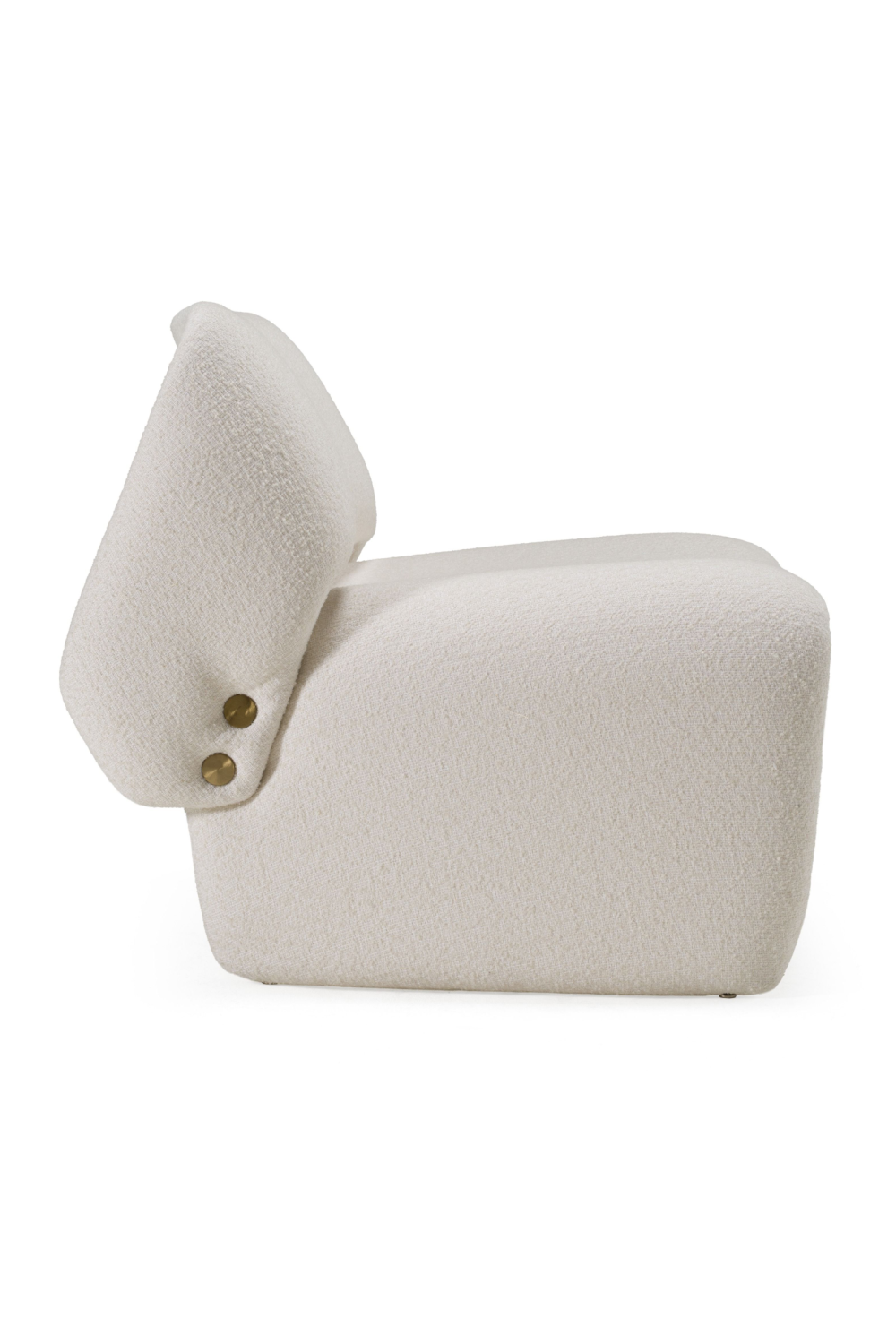 Gold Buttoned White Accent Chair | OROA Modern Tristan | Oroa.com