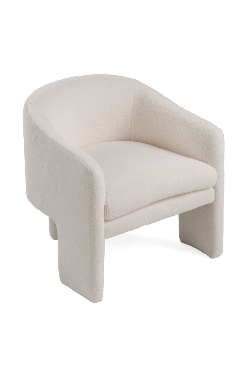 White Three-Legged Accent Chair | OROA Modern Khan | Oroa.com