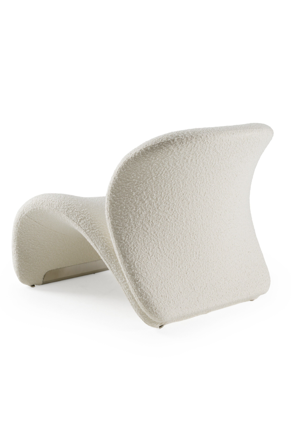 White Leatherette Curved Accent Chair | OROA Modern Donovan | Oroa.com