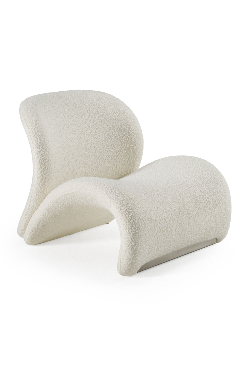 White Vegan Leather Curved Accent Chair | OROA Modern Donovan | Oroa.com