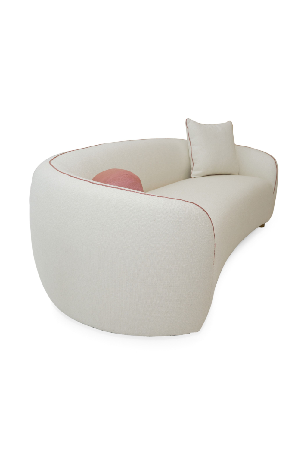 Pink Piped Cream Sofa | Oroa.com