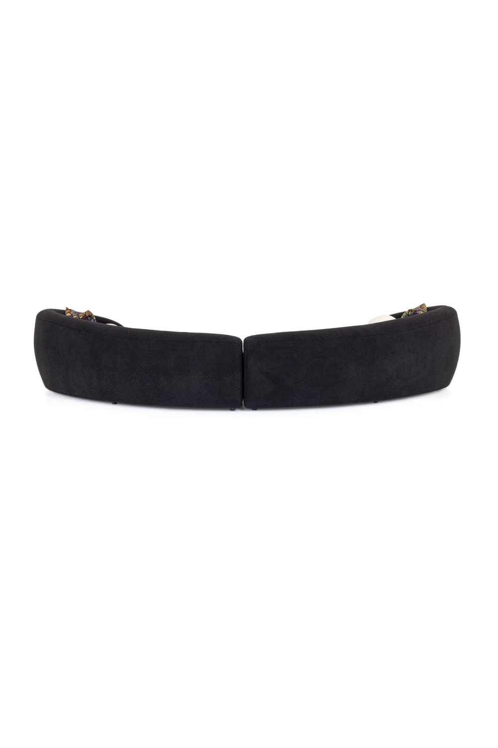 Black Curved Sectional Sofa | OROA Modern Kilmer | Oroa.com