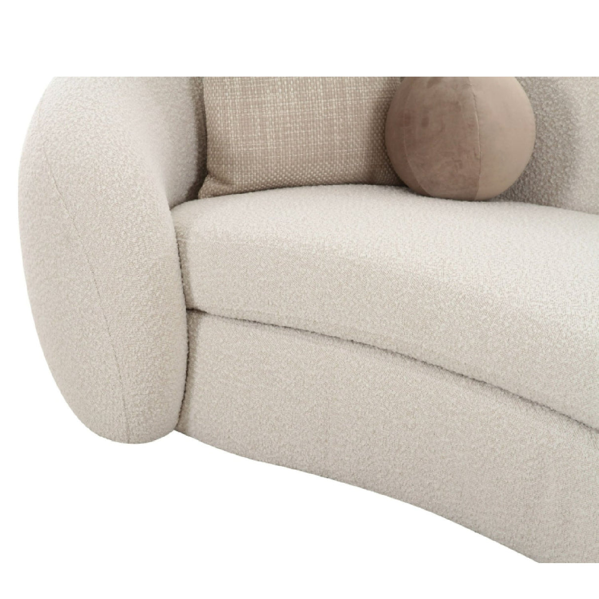 Curved White Sectional Sofa – Kilmer – alternate view 15