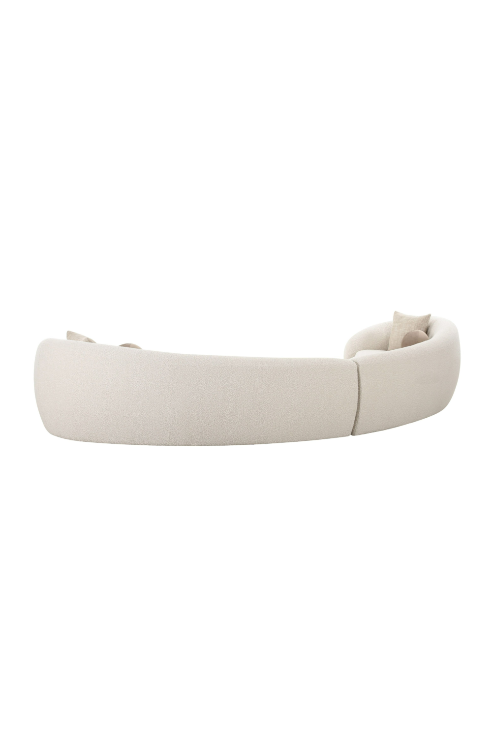 Curved White Sectional Sofa | OROA Modern Kilmer | Oroa.com