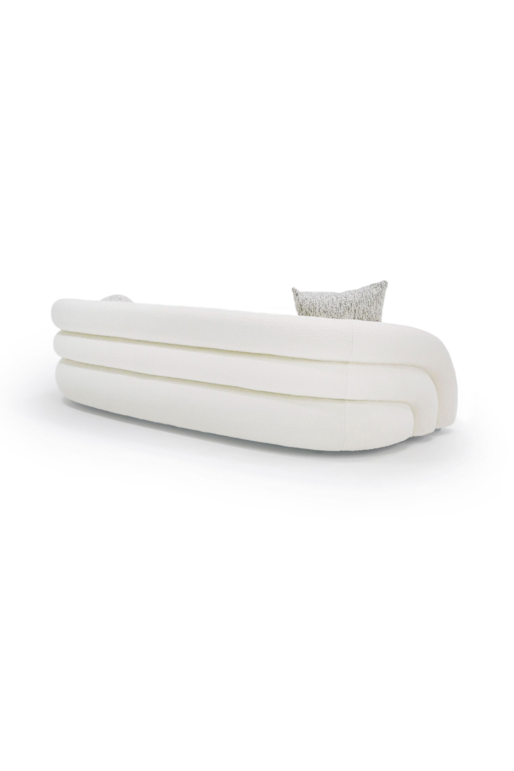 Curved White 4-Seater Sofa | OROA Modern Joshua | Oroa.com