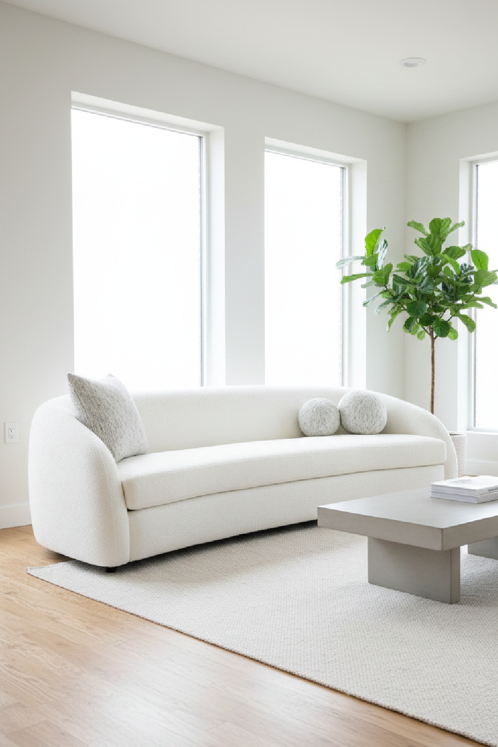Curved White 4-Seater Sofa – Joshua – alternate view 7