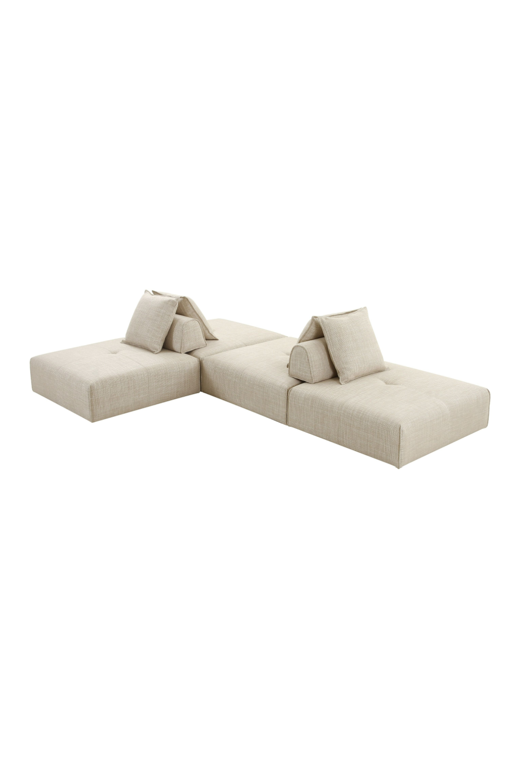 Beige Square Modular Accent Chair | OROA Modern Mondo | Oroa.com
