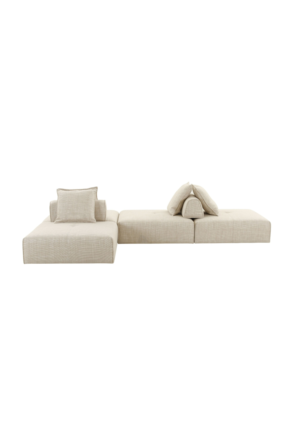 Beige Square Modular Accent Chair | OROA Modern Mondo | Oroa.com