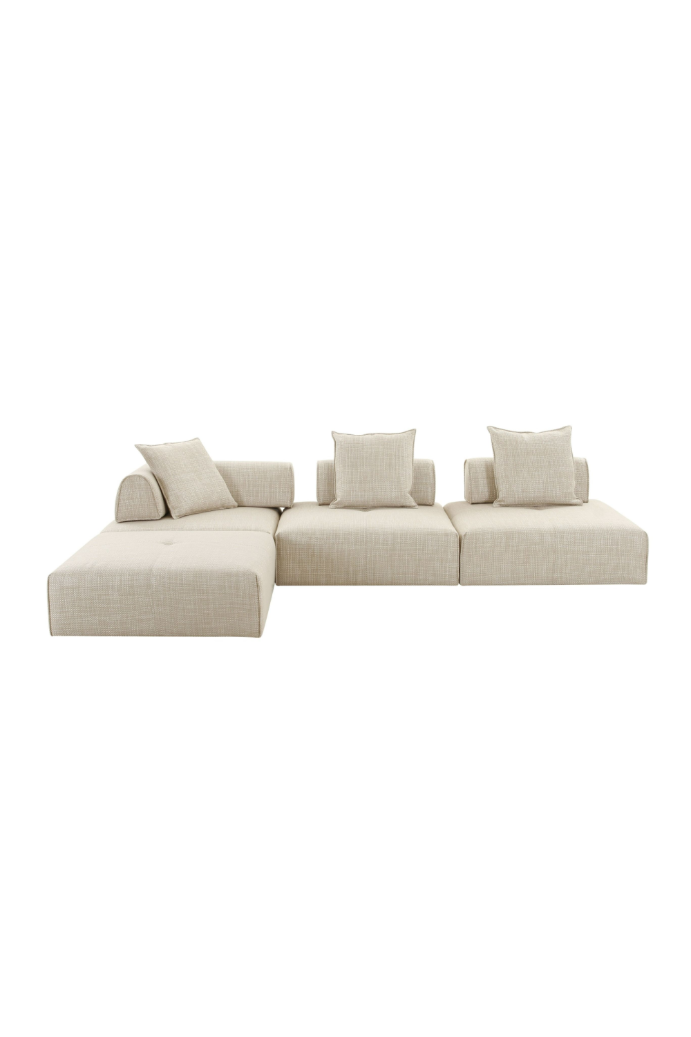 Beige Square Modular Accent Chair | OROA Modern Mondo | Oroa.com