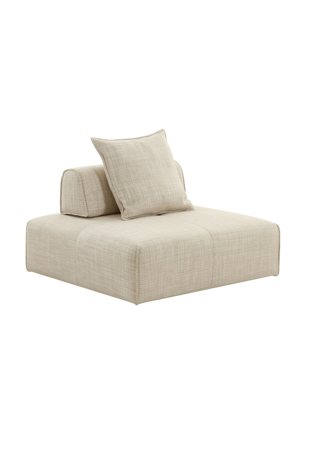 Beige Square Modular Accent Chair | OROA Modern Mondo | Oroa.com