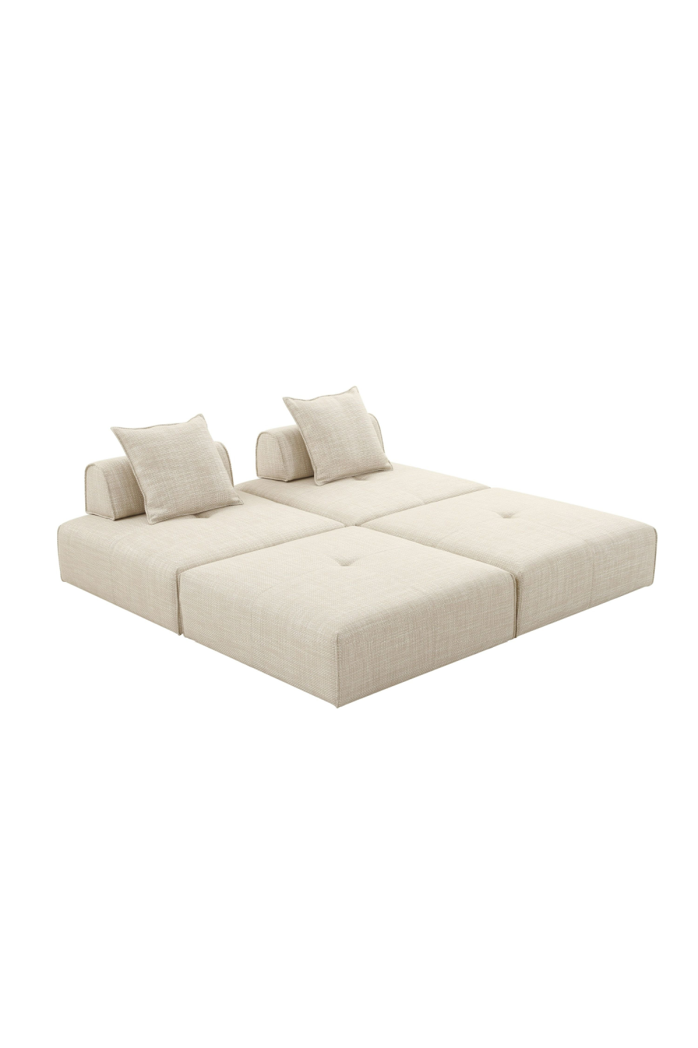 Beige Square Modular Accent Chair | OROA Modern Mondo | Oroa.com
