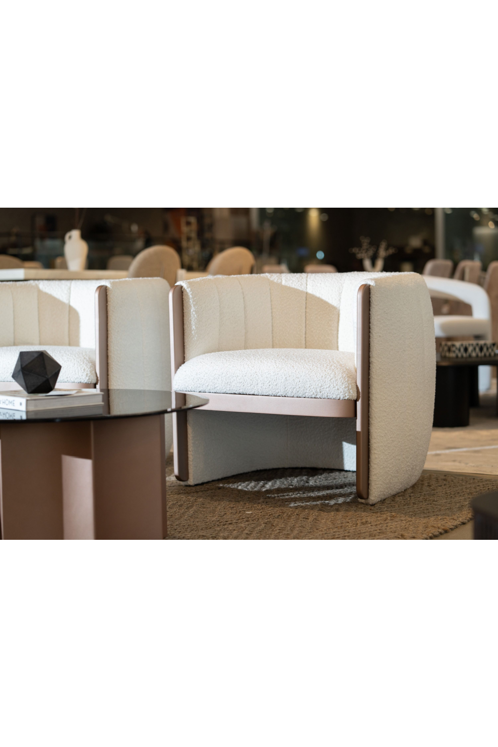 Cream Boucle Accent Chair | Oroa.com
