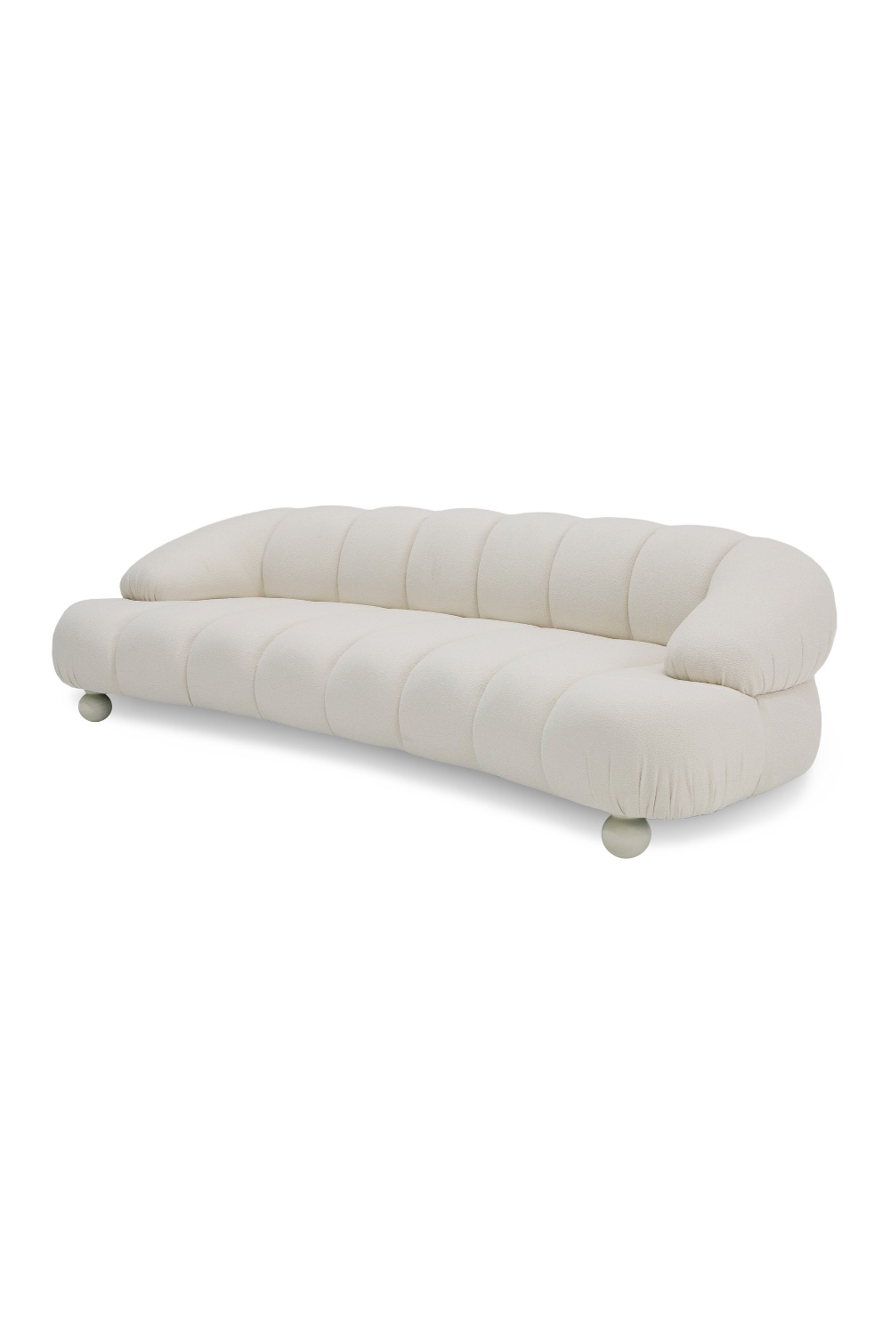 White Channeled 4-Seater Sofa | Oroa.com