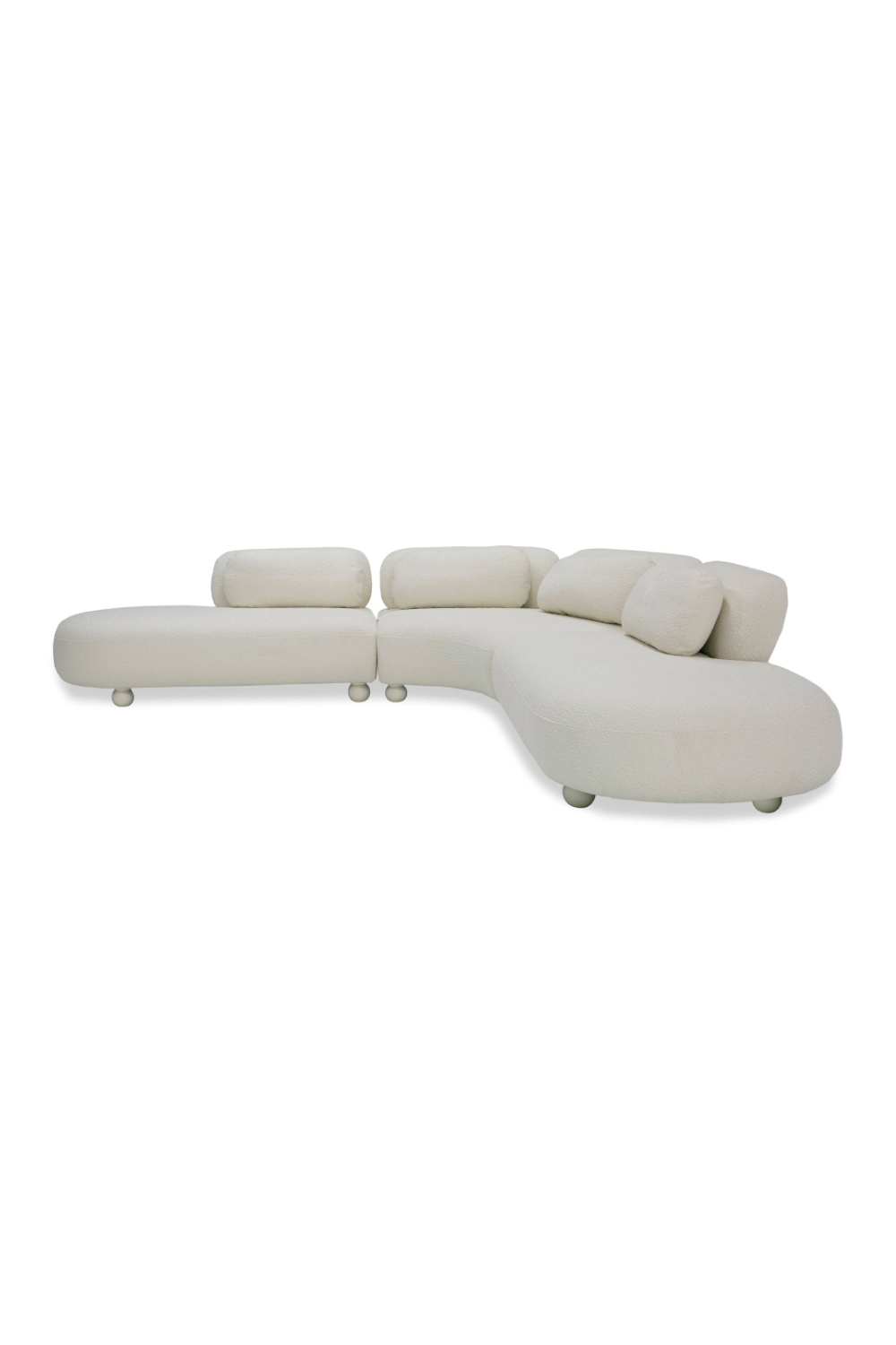 White Curved Modular Sofa | OROA Modern Gilberta | Oroa.com