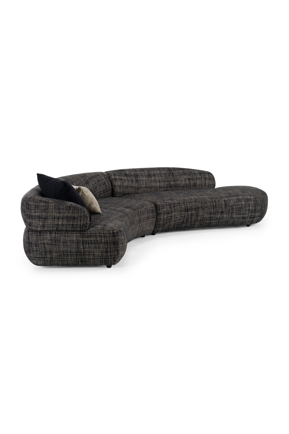 Curved Gray Sectional Sofa | OROA Modern Lakota | Oroa.com