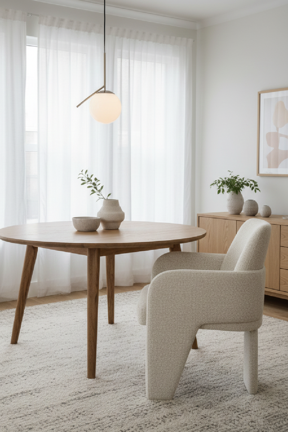 Beige Linen Dining Chair | OROA Modern Cando | Oroa.com