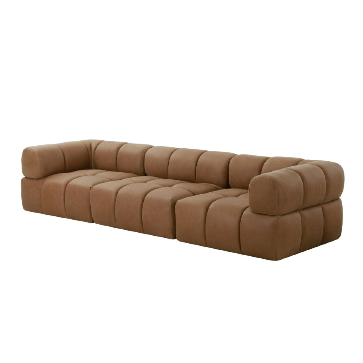 Brown Leather Armless Seat – Everest – alternate view 5