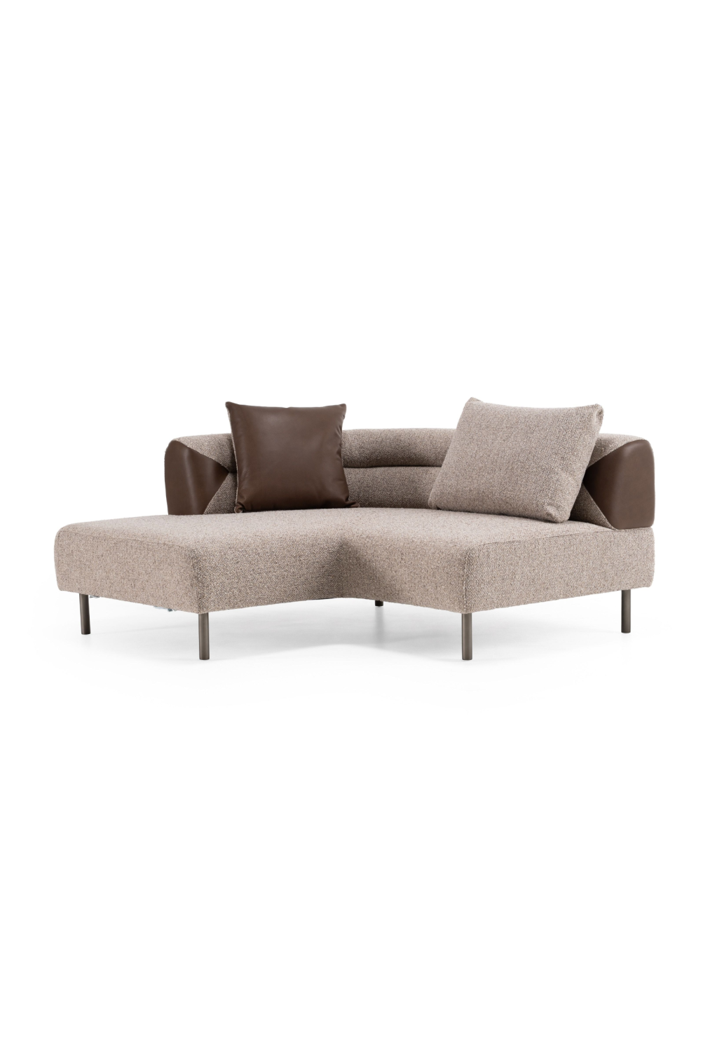 Brown Fabric Sectional Sofa | OROA Modern Plume | Oroa.com