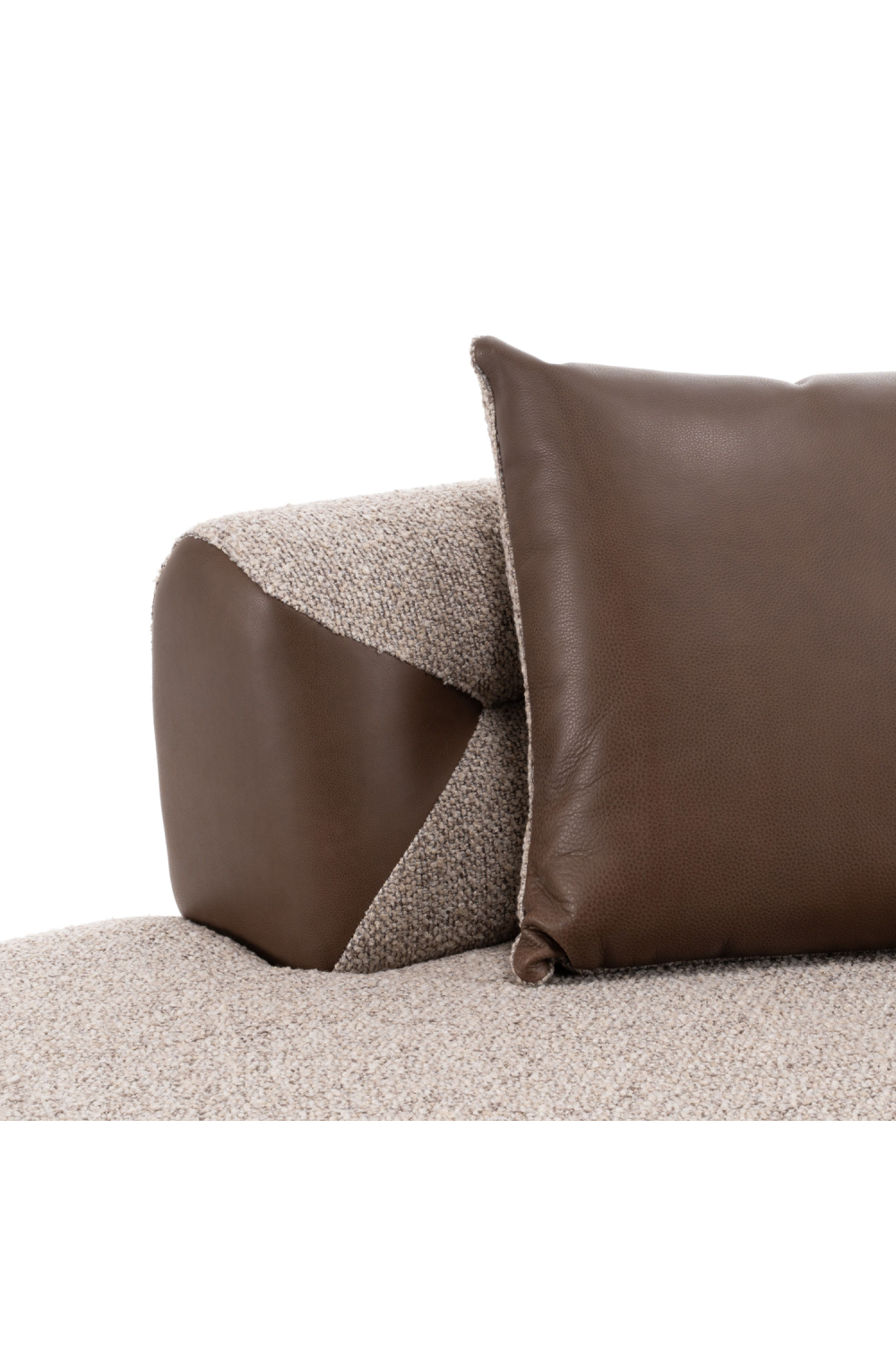 Brown Fabric Sectional Sofa | OROA Modern Plume | Oroa.com