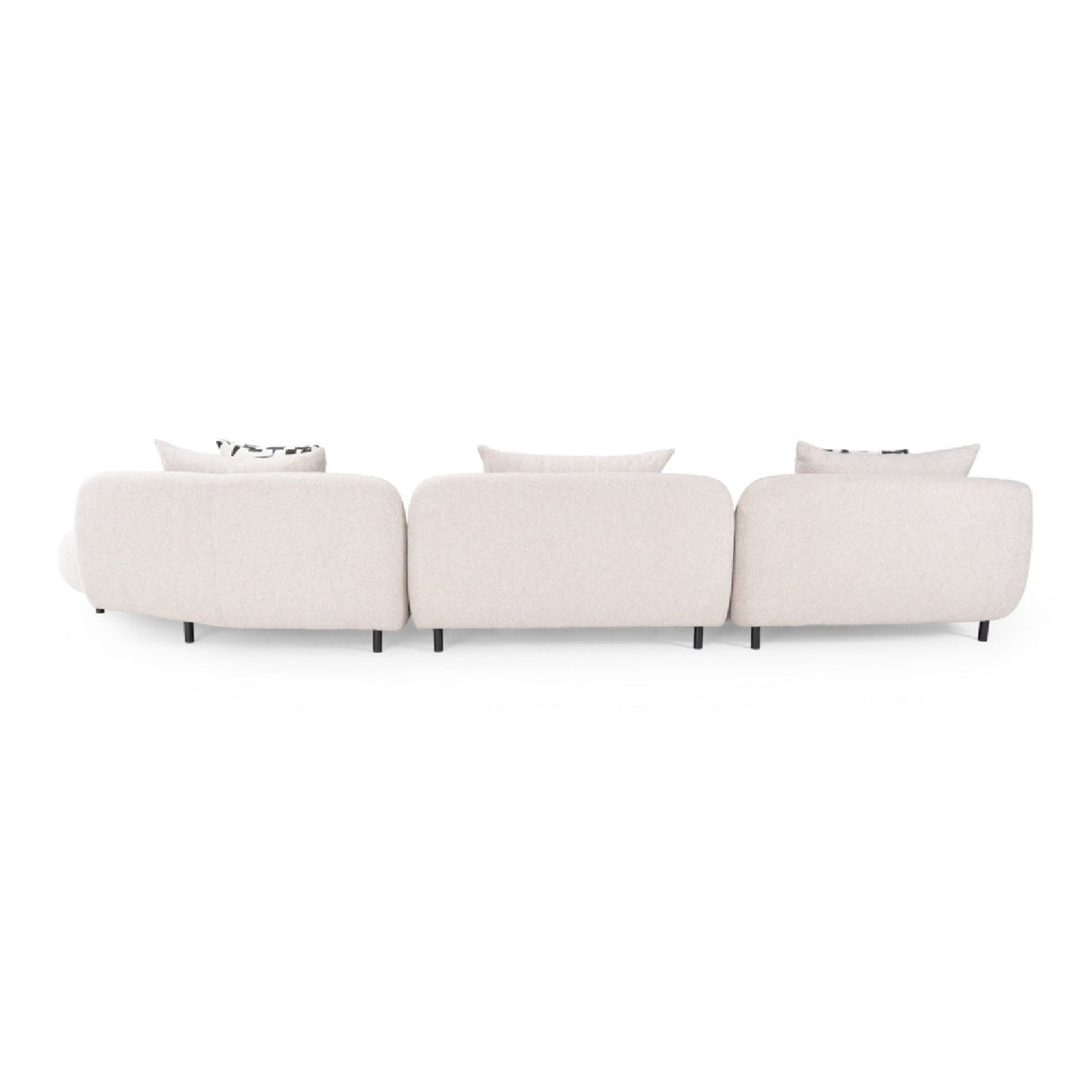 Beige Free-form Sectional Sofa – Marge – rear view