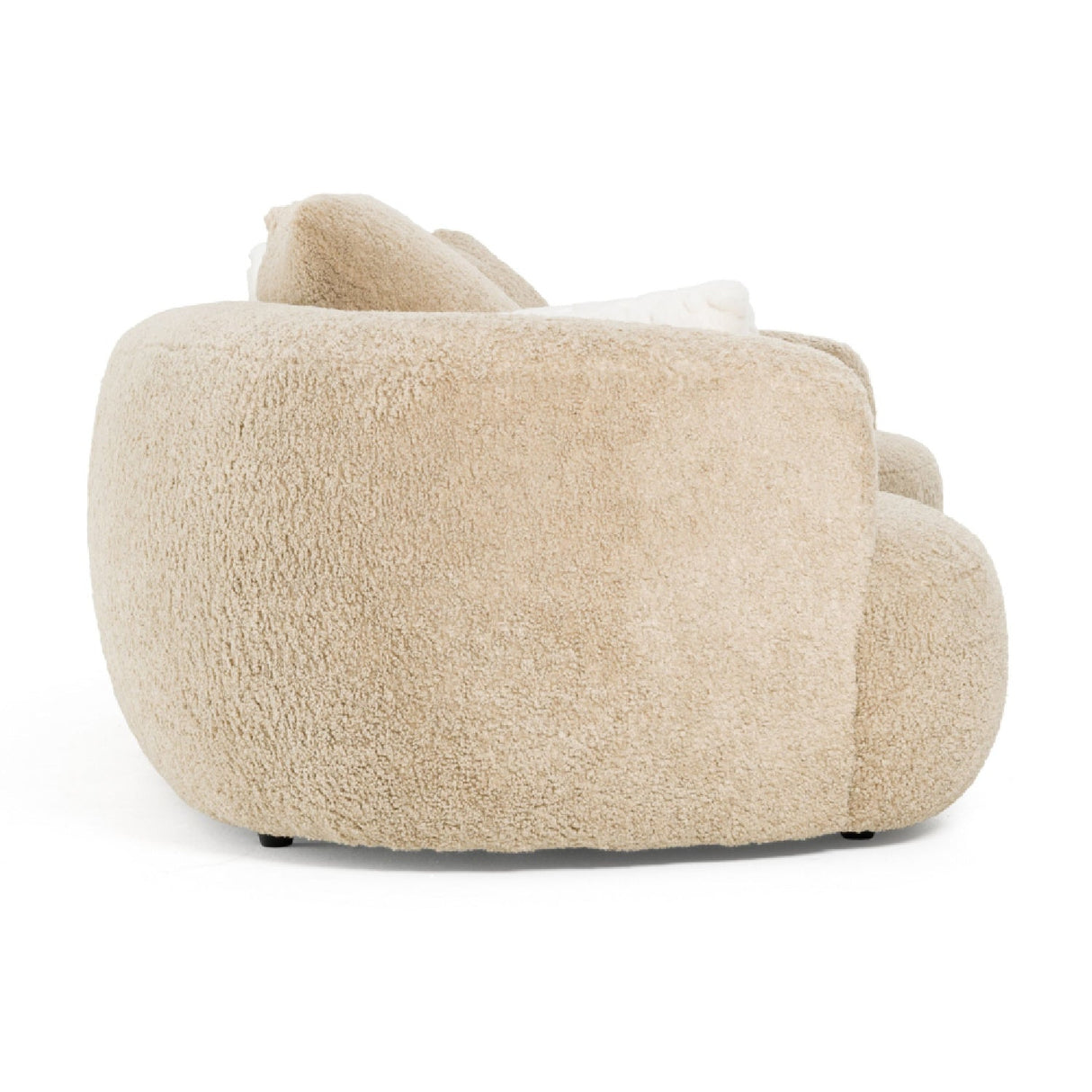 Tan Curved Sectional Sofa – Trevor – rear view