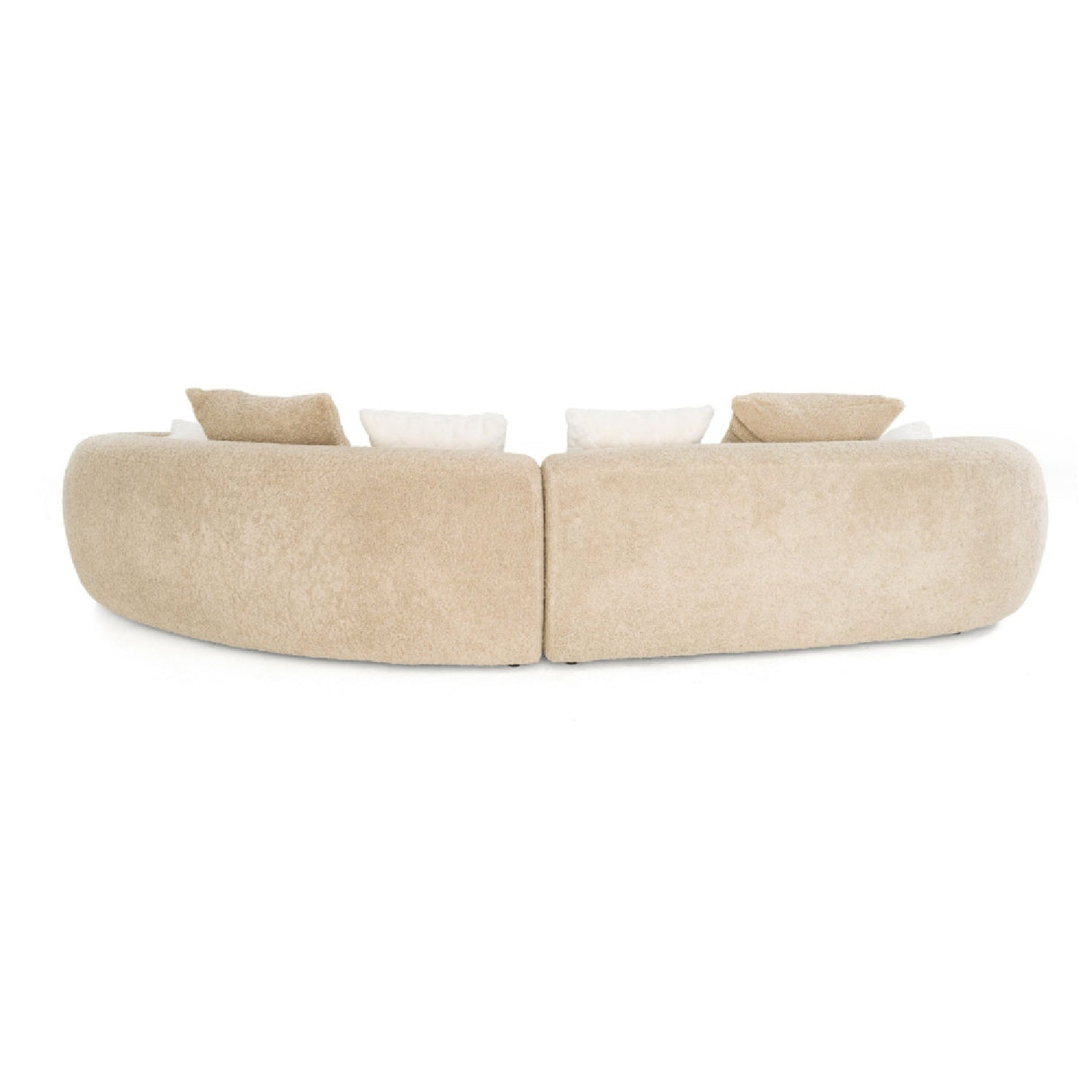 Tan Curved Sectional Sofa – Trevor – alternate view 5