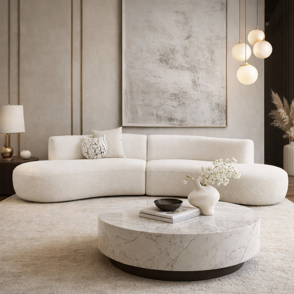 Curved Symmetrical Sectional Sofa | Oroa.com