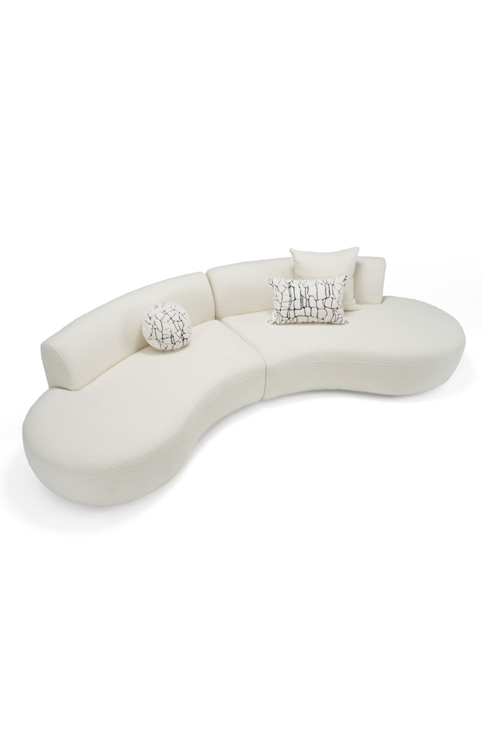 Curved Symmetrical Sectional Sofa | OROA Modern Weldon | Oroa.com
