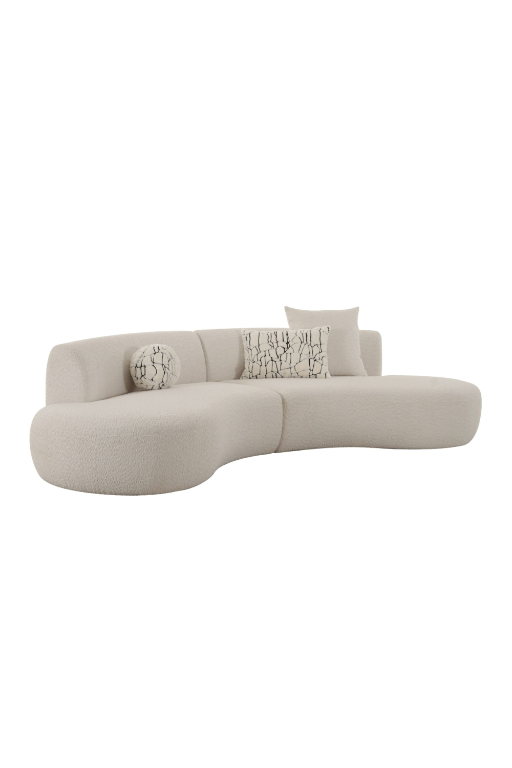 Curved Symmetrical Sectional Sofa | OROA Modern Weldon | Oroa.com