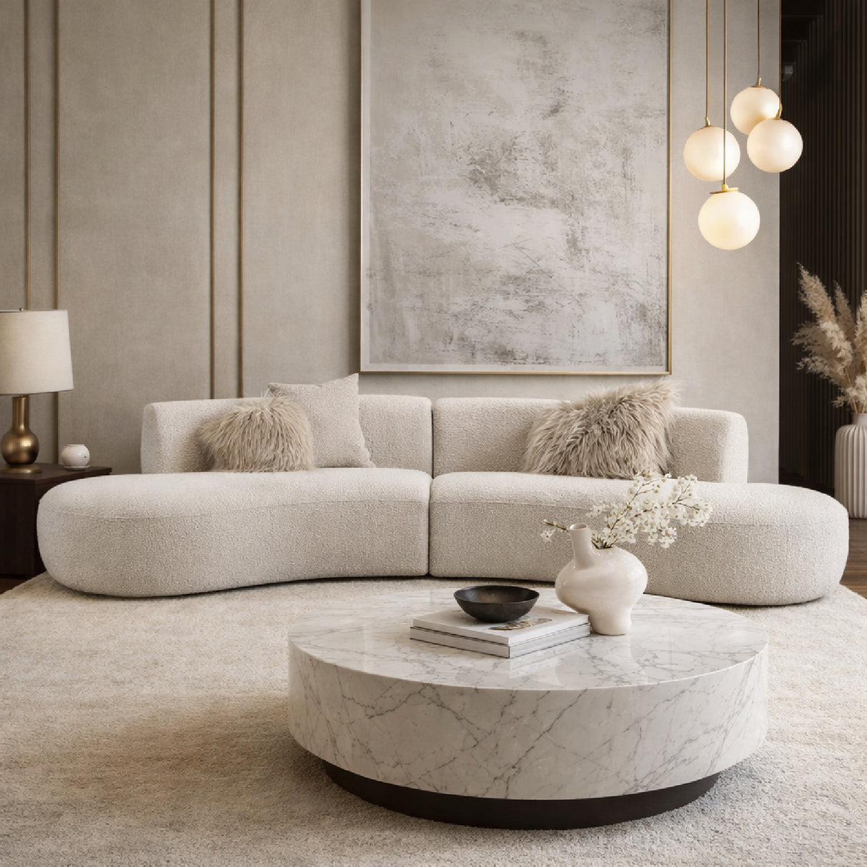 Curved Symmetrical Sectional Sofa | Oroa.com
