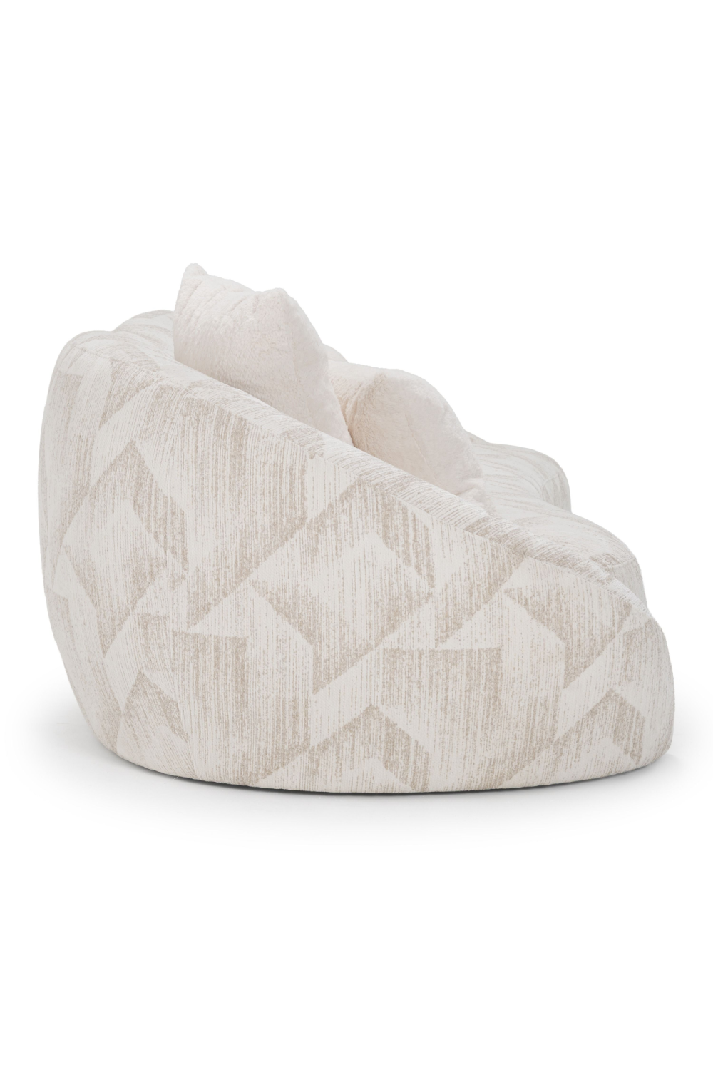Beige Patterned Fabric Sofa | OROA Modern Gentle