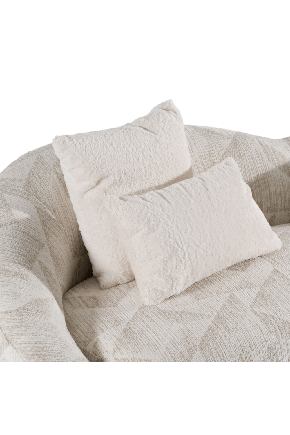 Beige Patterned Fabric Sofa – Gentle – alternate view 9
