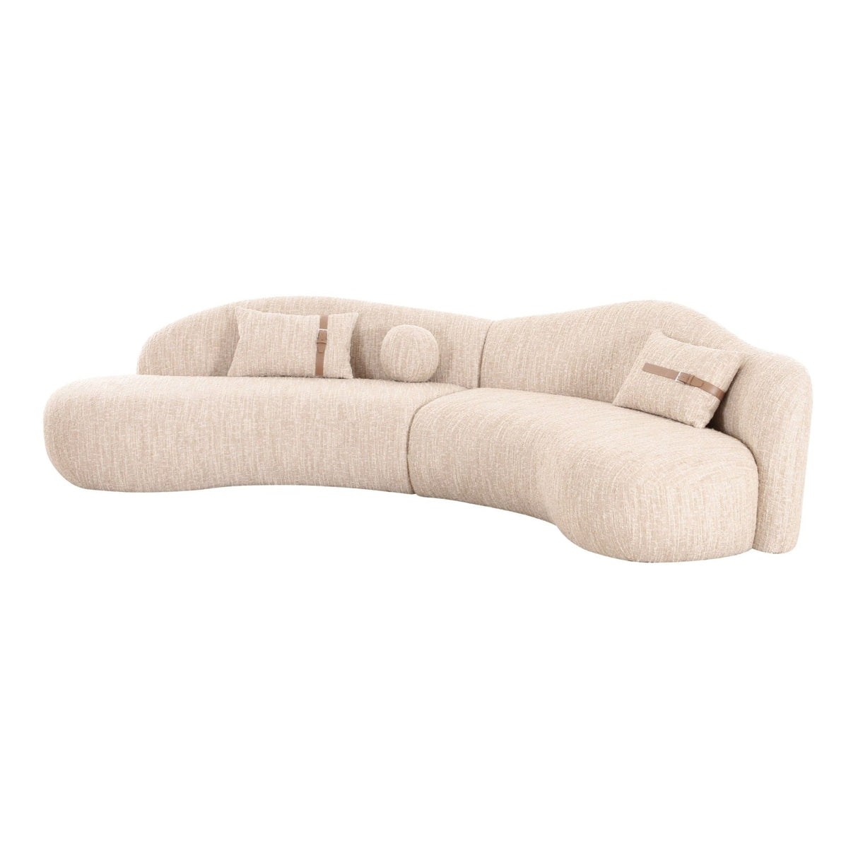 Beige Curved Sectional Sofa | OROA Modern Spiro | Oroa.com