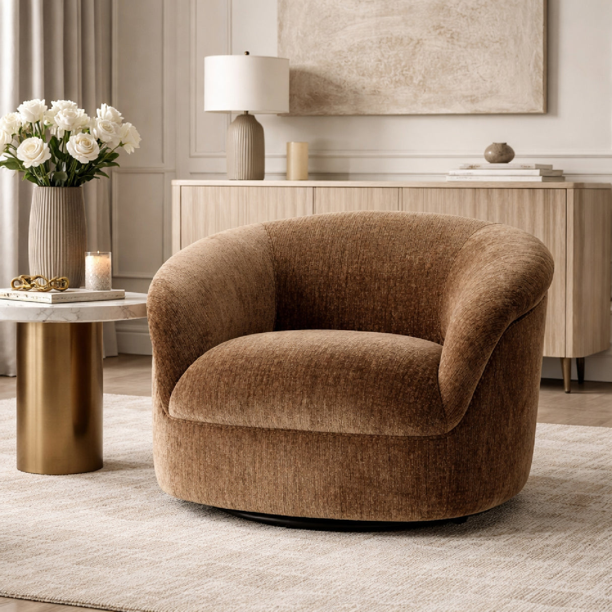 Brown Modern Accent Chair | OROA Modern Sheth | Oroa.com