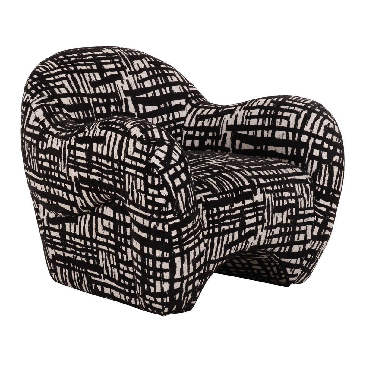 Black & Beige Patterned Accent Chair | OROA Modern Hurd | Oroa.com