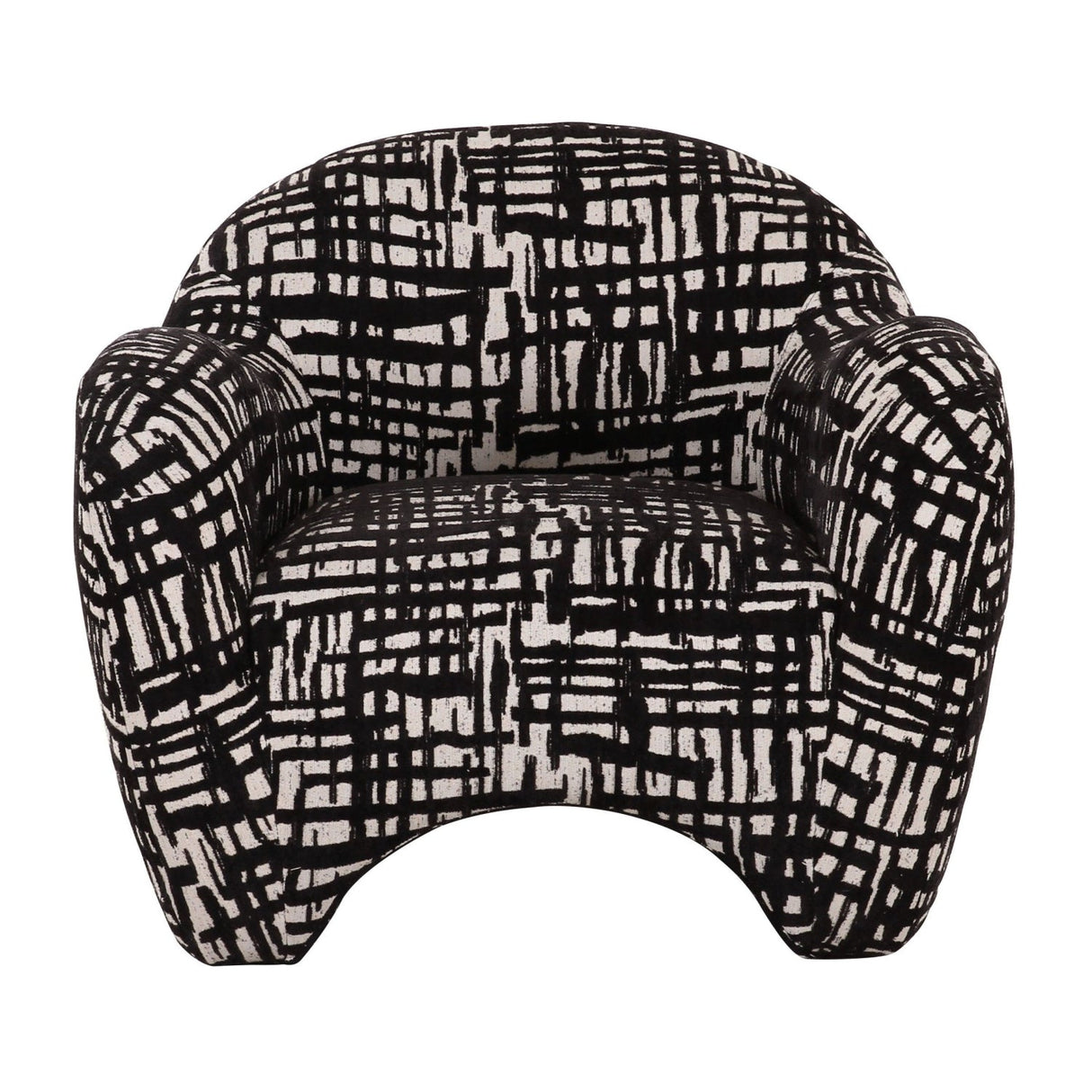 Black & Beige Patterned Accent Chair | OROA Modern Hurd | Oroa.com