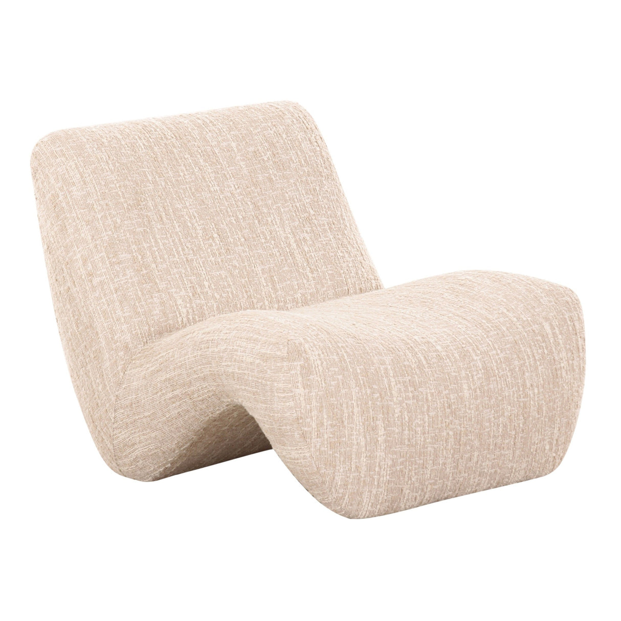 Beige Flowy Armless Accent Chair | OROA Modern Spiro | Oroa.com