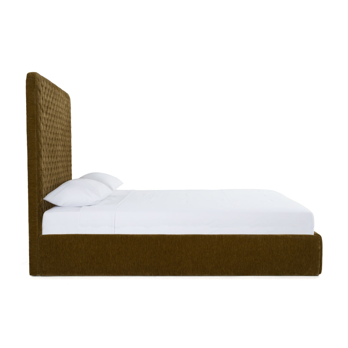Brown Fabric Modern Eastern King Bed | OROA Modern Trieste