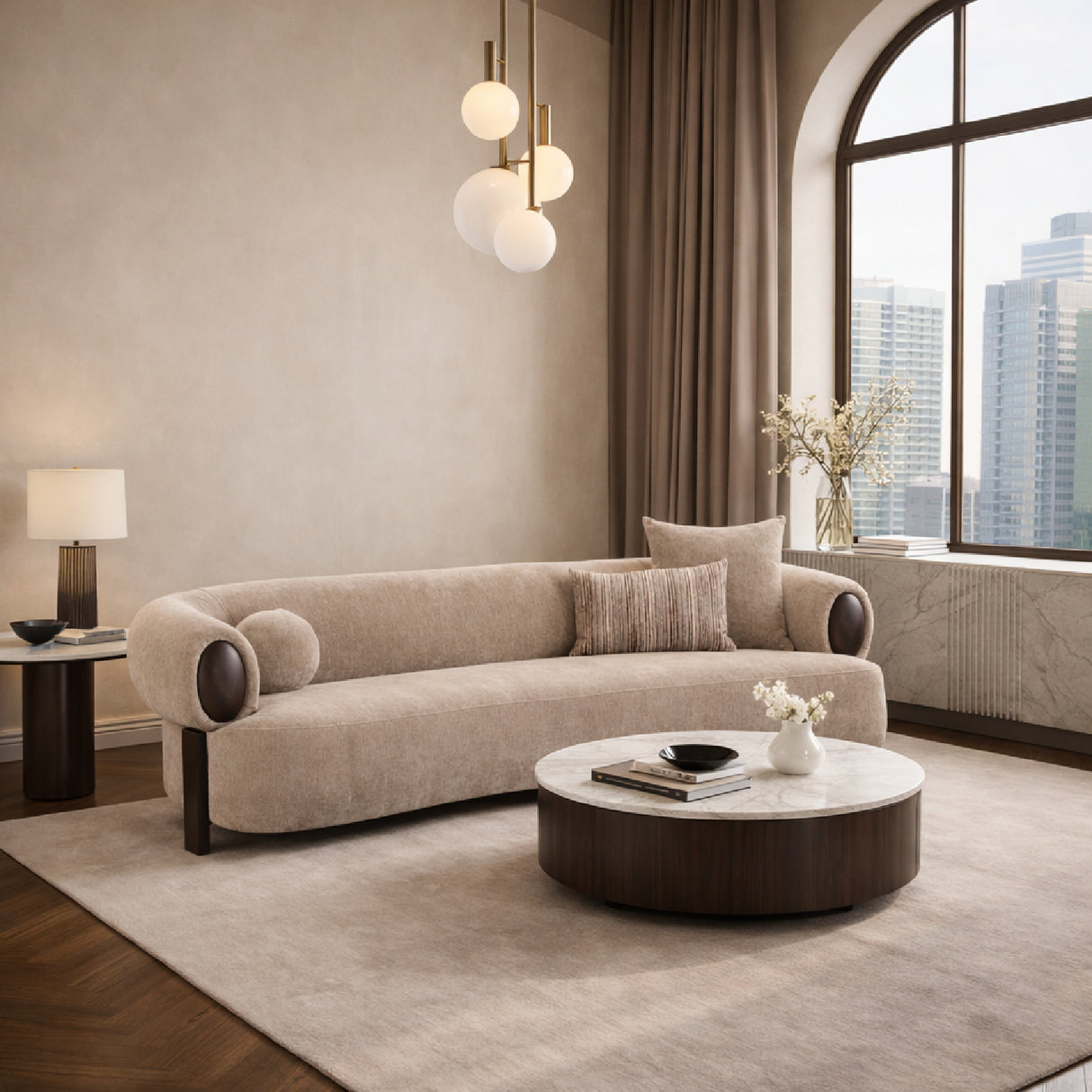 Modern Tan Sofa | OROA Modern Arnaud | Oroa.com