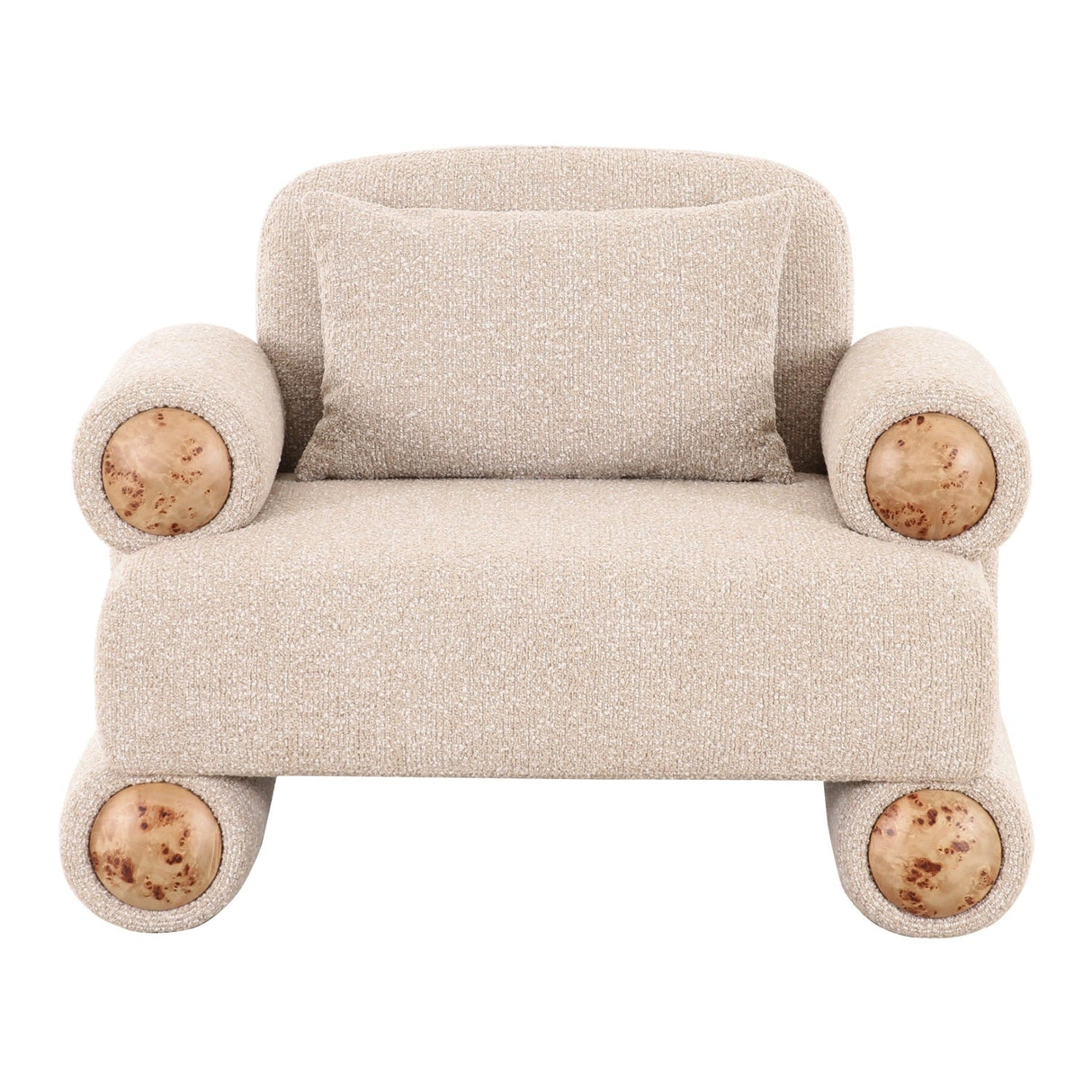 Beige Fabric Modern Accent Chair | OROA Modern Odette | Oroa.com