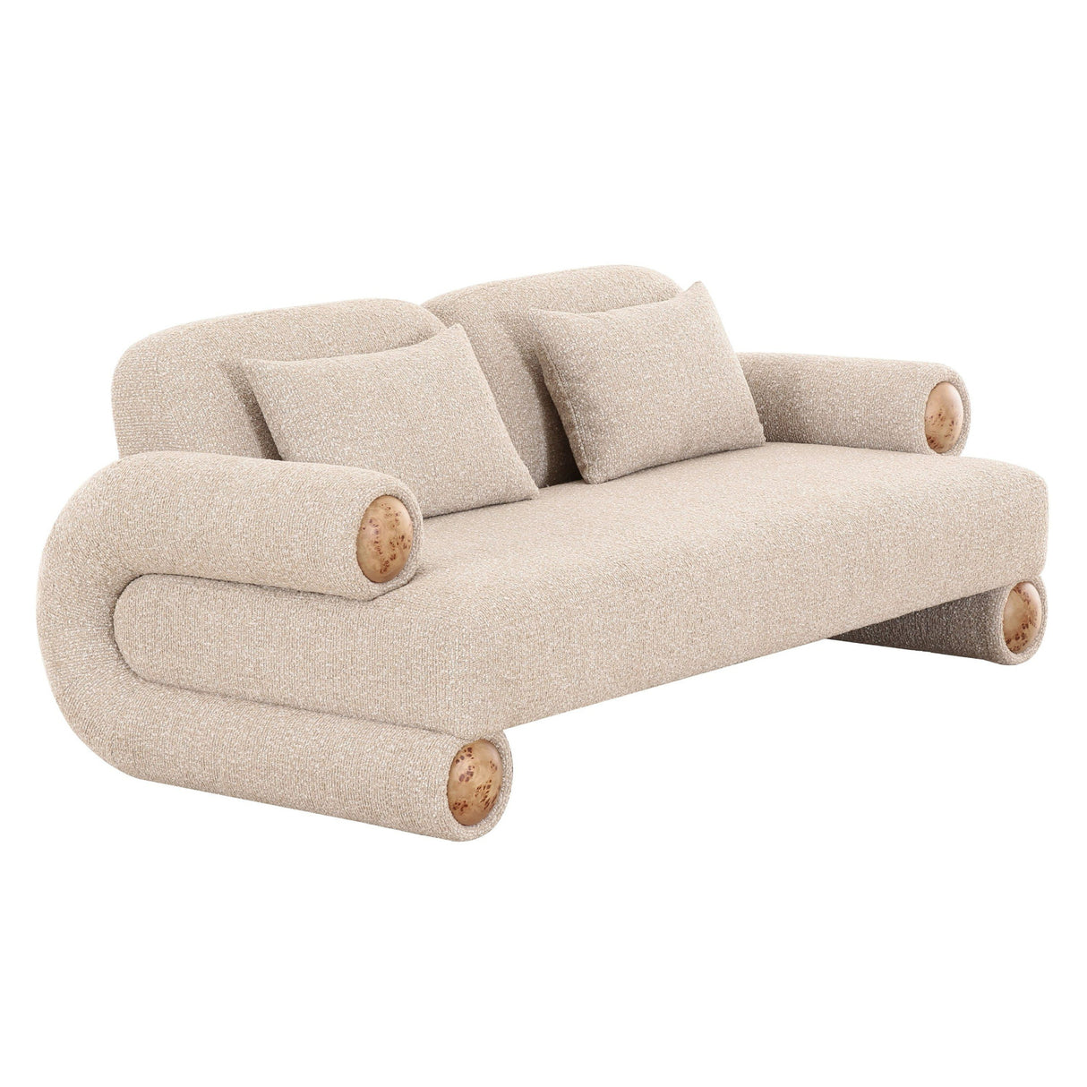 Beige Fabric Modern Loveseat | OROA Modern Odette | Oroa.com