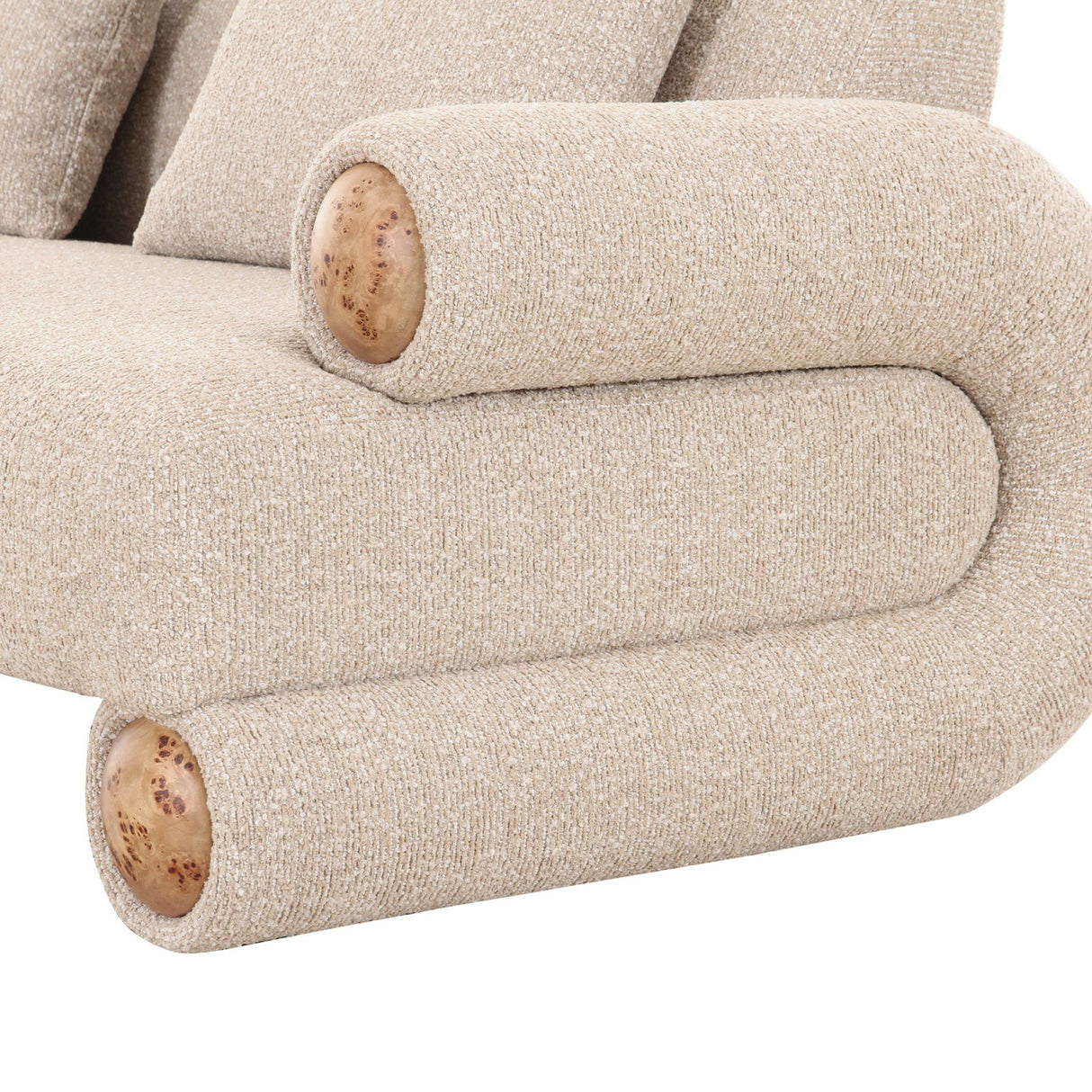 Beige Fabric Modern Loveseat | OROA Modern Odette | Oroa.com