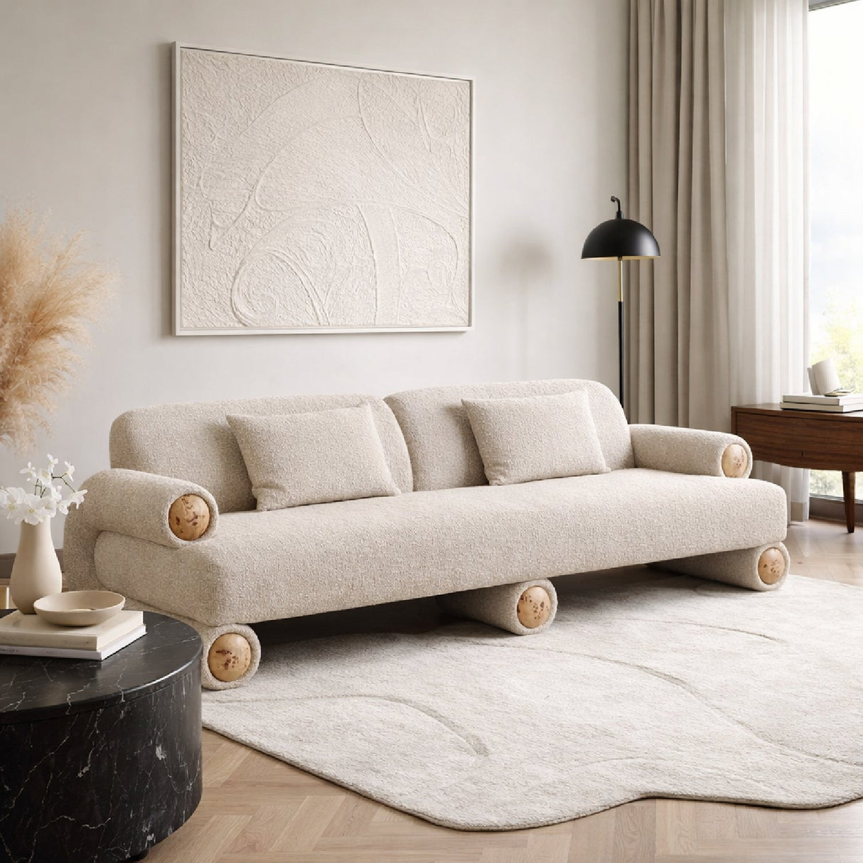 Beige Fabric Modern Sofa | OROA Modern Odette | Oroa.com