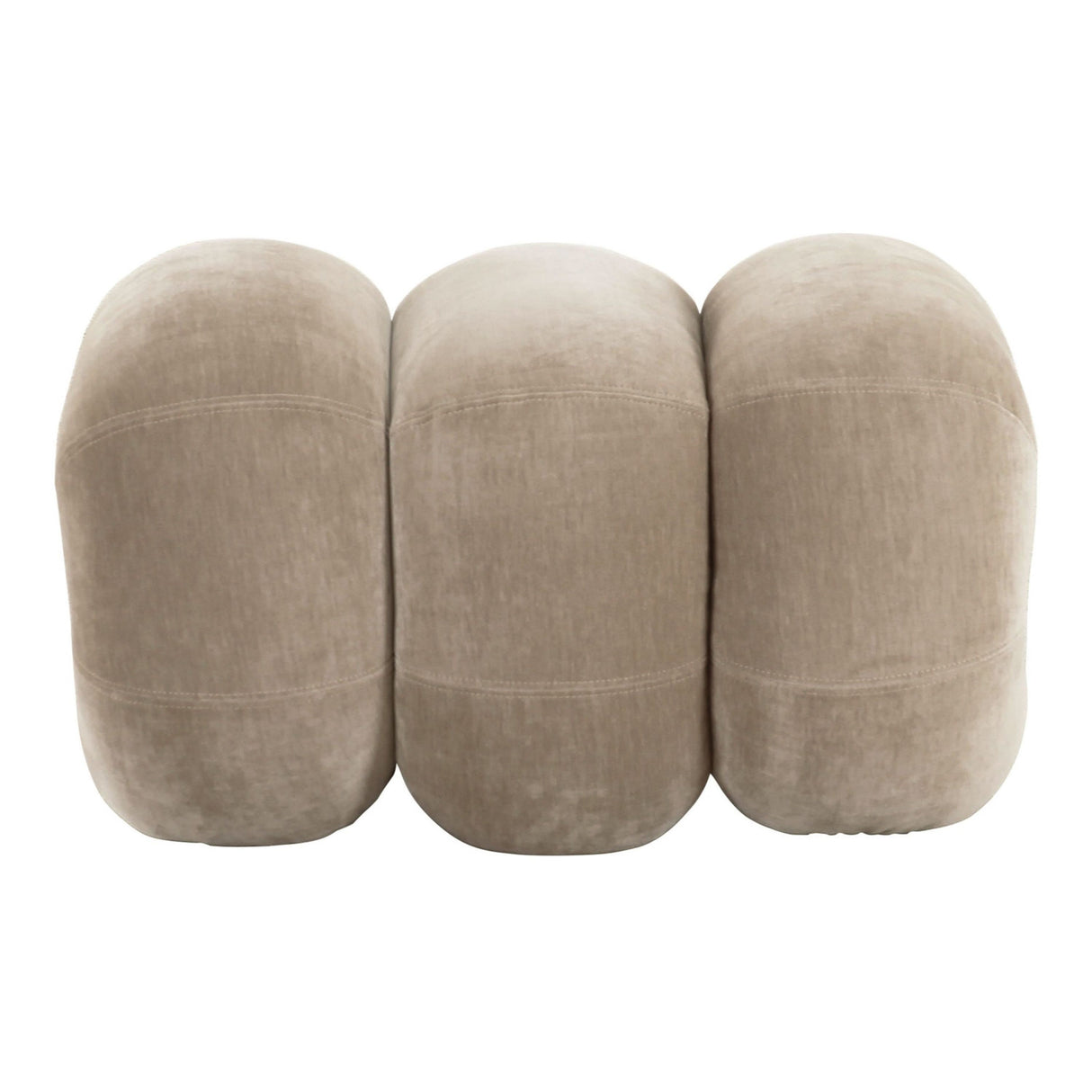 Taupe Fabric Ottoman | Oroa.com