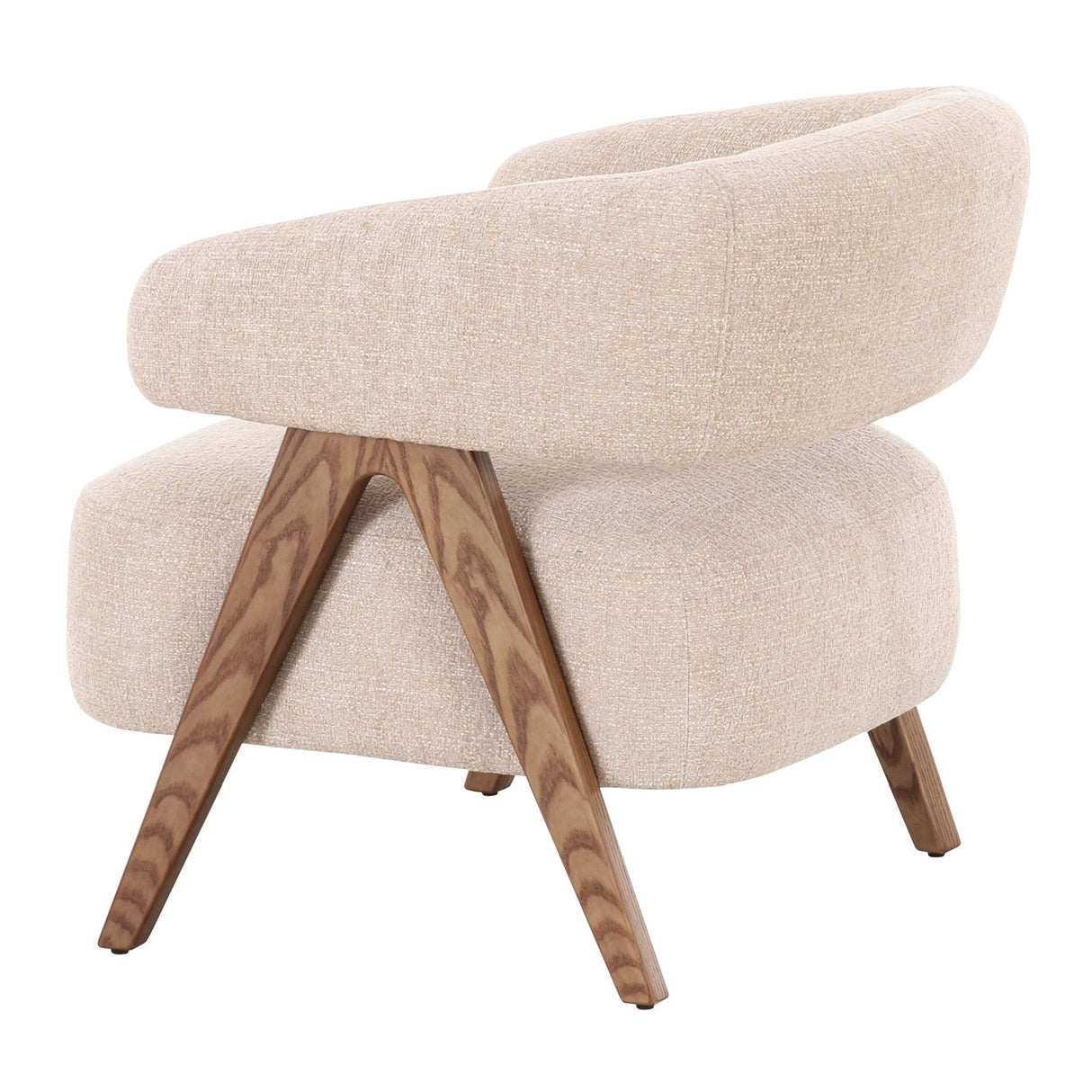 Ash Framed Beige Accent Chair | OROA Modern Brock | Oroa.com